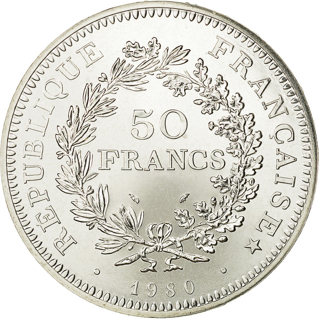 Monnaie, France, Hercule, 50 Francs, 1980, Paris, FDC, Argent, KM:941.1