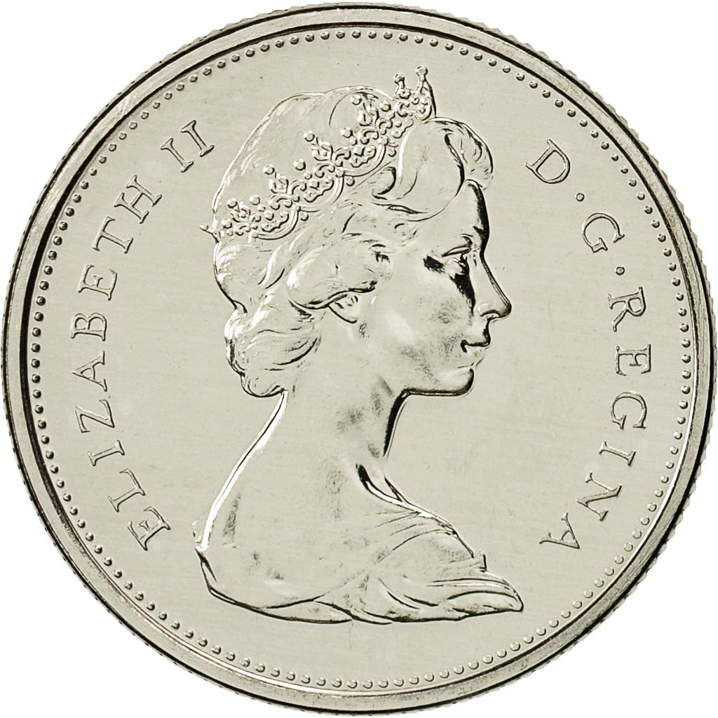 Coin, Canada, Elizabeth II, 25 Cents, 1975, Royal Canadian Mint, Ottawa