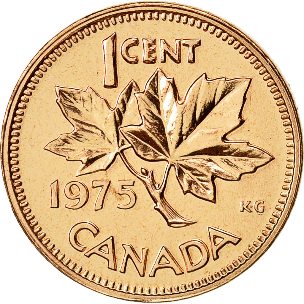 Coin, Canada, Elizabeth II, Cent, 1975, Royal Canadian Mint, Ottawa, MS(65-70)