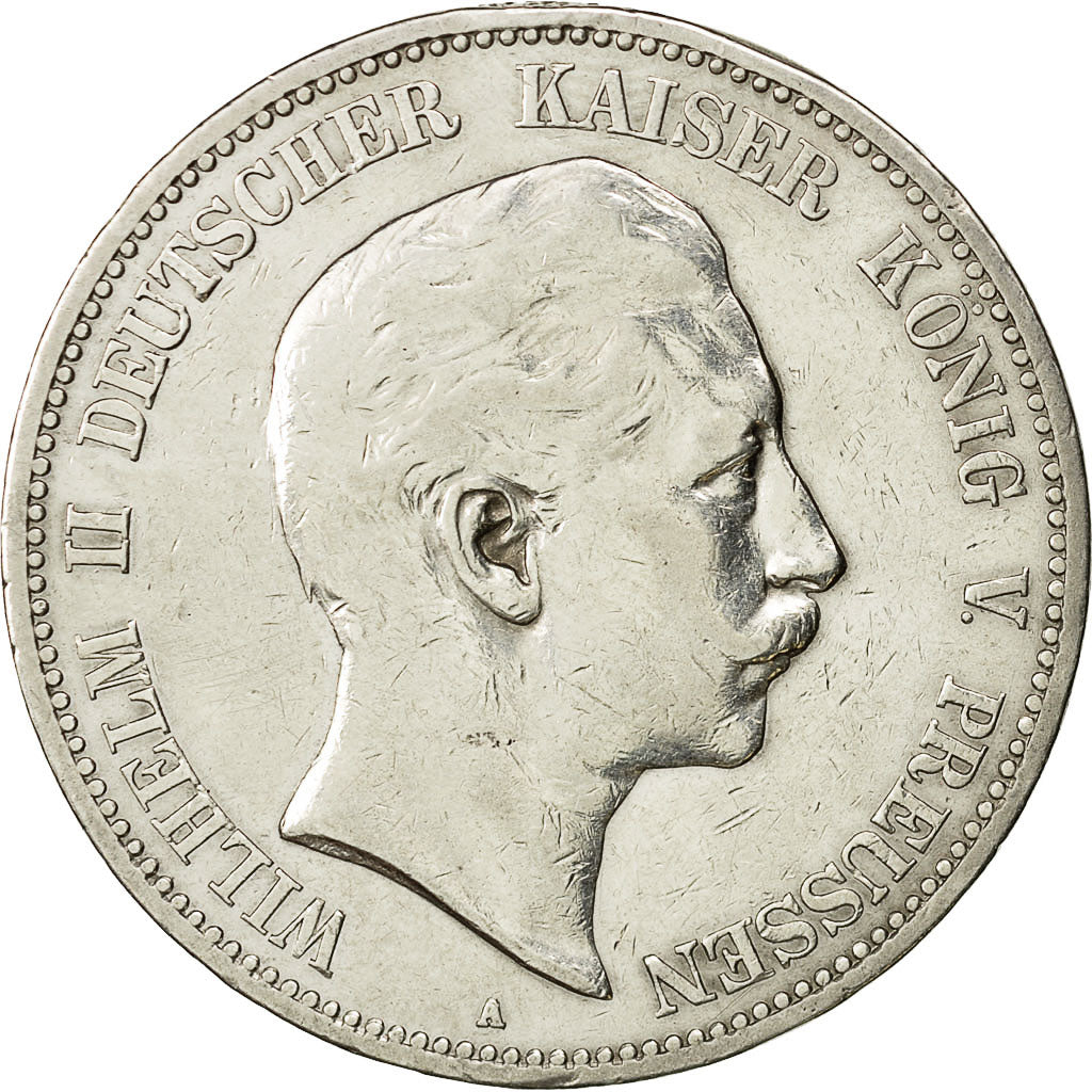 Coin, German States, PRUSSIA, Wilhelm II, 5 Mark, 1904, Berlin, EF(40-45)