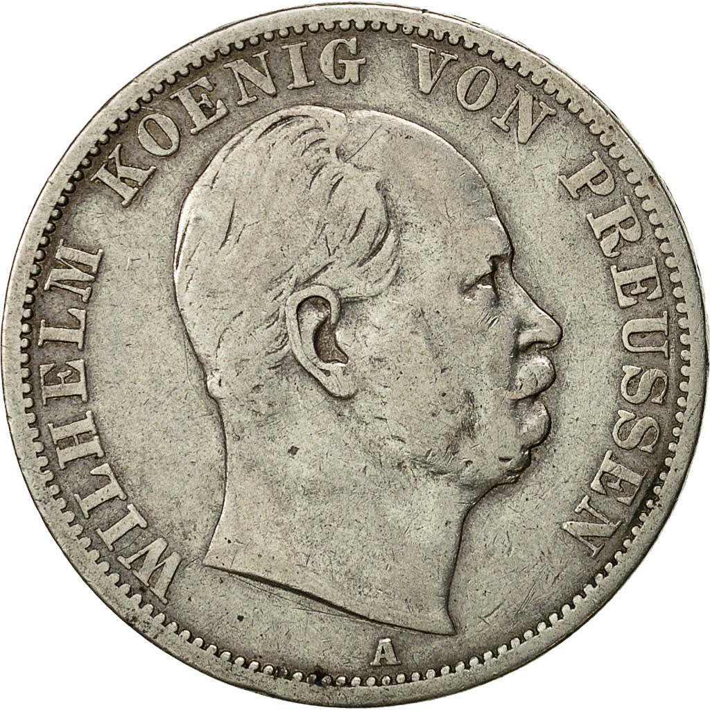 Coin, German States, PRUSSIA, Wilhelm I, Thaler, 1868, Berlin, VF(30-35)