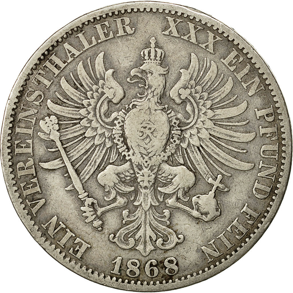 Coin, German States, PRUSSIA, Wilhelm I, Thaler, 1868, Berlin, VF(30-35)