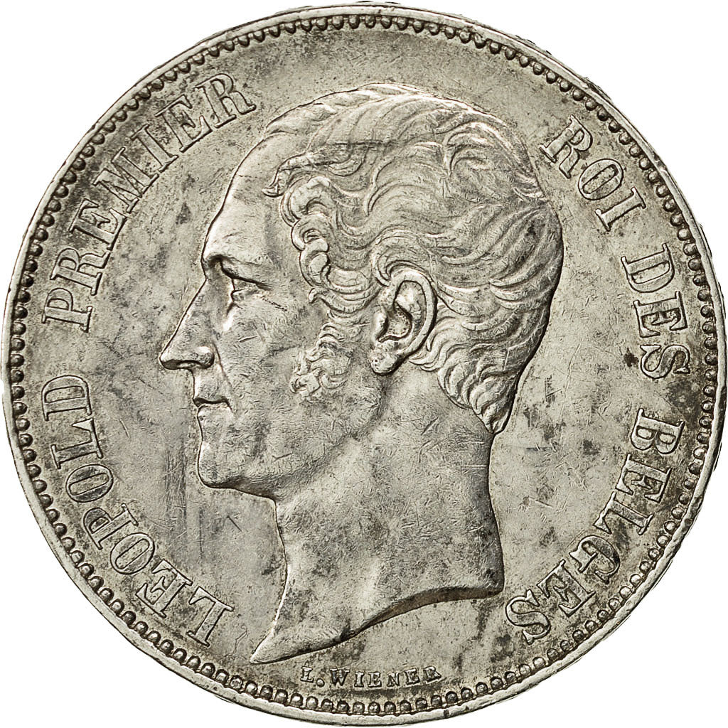 Coin, Belgium, Leopold I, 5 Francs, 5 Frank, 1849, AU(50-53), Silver, KM:17