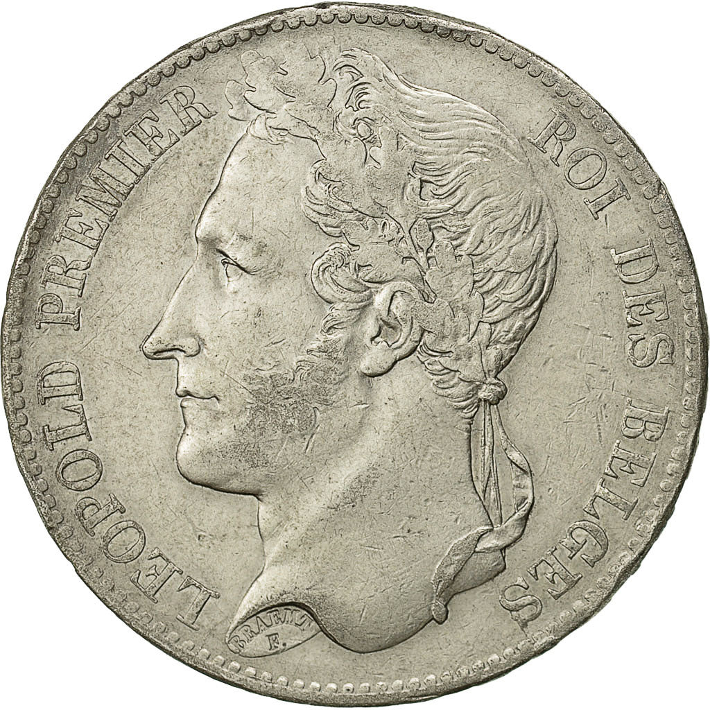 Coin, Belgium, Leopold I, 5 Francs, 5 Frank, 1849, EF(40-45), Silver, KM:3.2