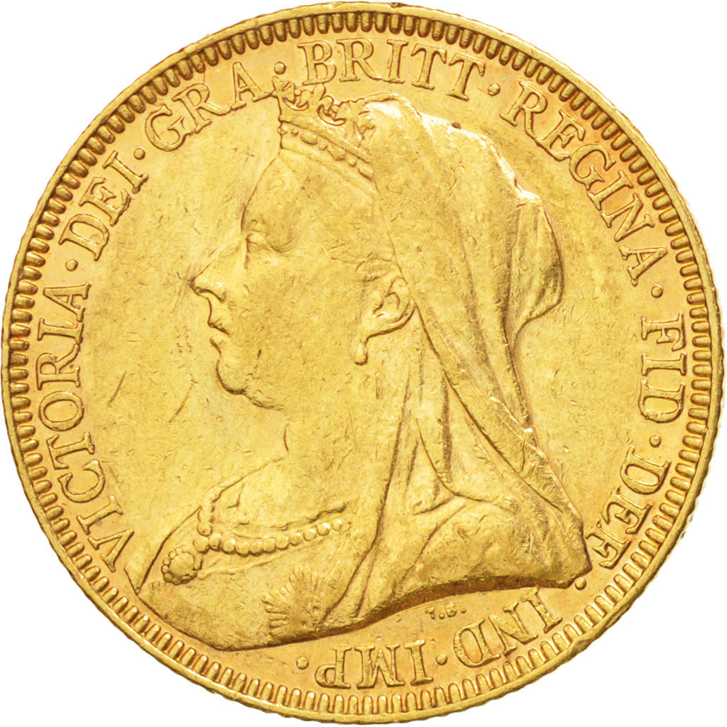 Coin, Australia, Victoria, Sovereign, 1897, Melbourne, AU(55-58), Gold, KM:13