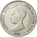 Coin, Spain, Alfonso XIII, 5 Pesetas, 1888, VF(30-35), Silver, KM:689