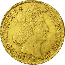 Monnaie, France, Louis XIV, Double louis d'or aux 8 L, 1702 L, PCGS MS62