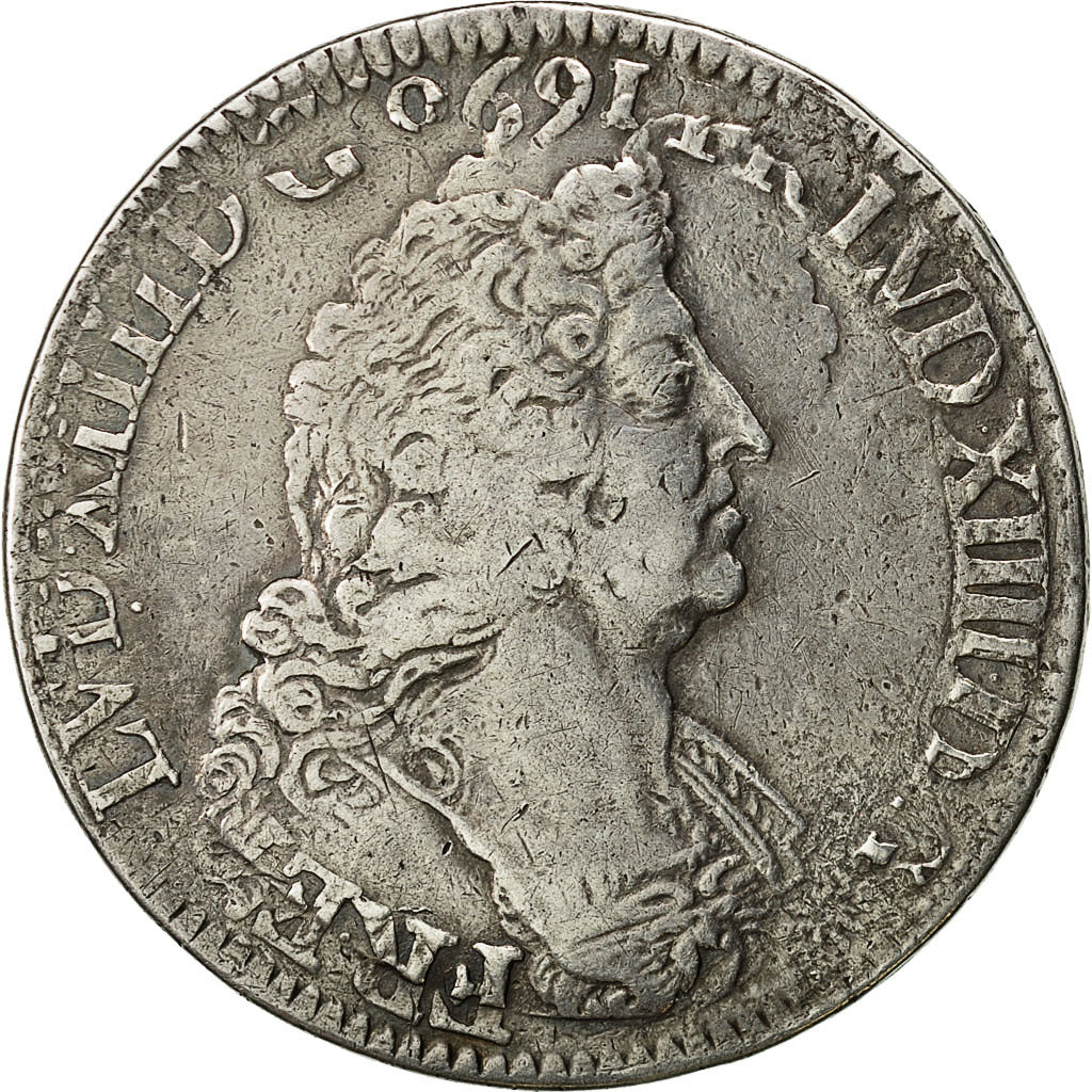 Monnaie, France, Louis XIV, Écu aux palmes, Ecu, TB+, Argent, Gadoury:217