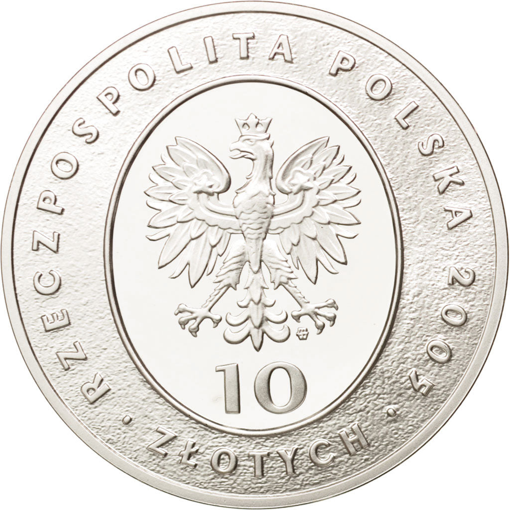 Coin, Poland, 10 Zlotych, 2005, Warsaw, MS(65-70), Silver, KM:596