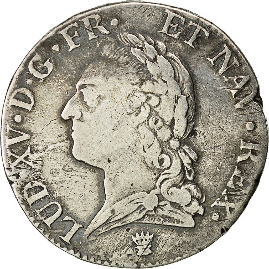 Coin, France, Louis XV, Écu à la vieille tête, Ecu, 1772, Limoges, F(12-15)