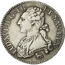Moneda, Francia, Louis XVI, 1/2 Écu, 1/2 ECU, 44 Sols, 1792, Paris, BC+, Plata