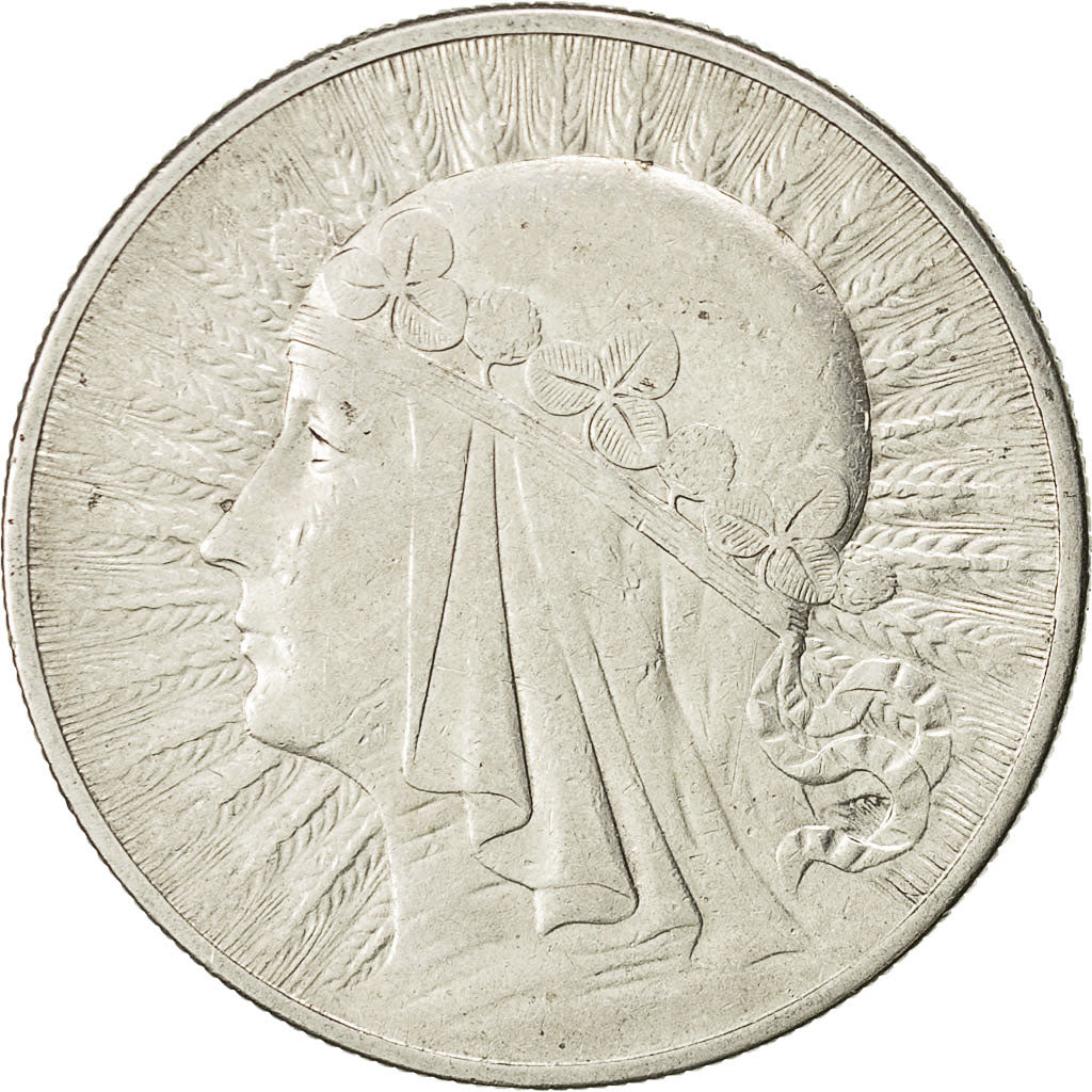 Coin, Poland, 10 Zlotych, 1932, Warsaw, EF(40-45), Silver, KM:22