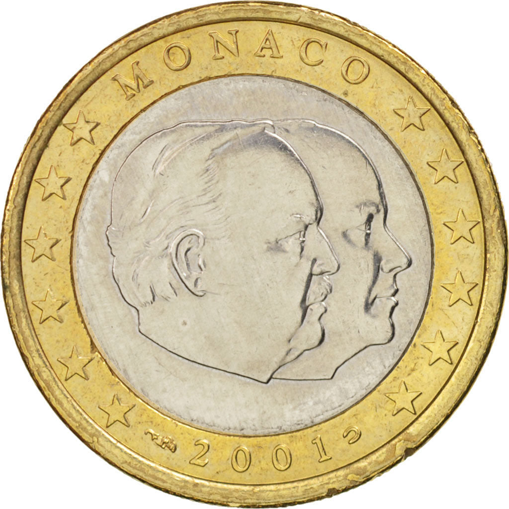 Monaco, Rainier III, 1 Euro, 2001, KM:173