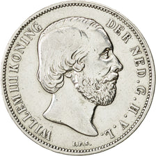 Moneda, Países Bajos, William III, Gulden, 1865, MBC, Plata, KM:93