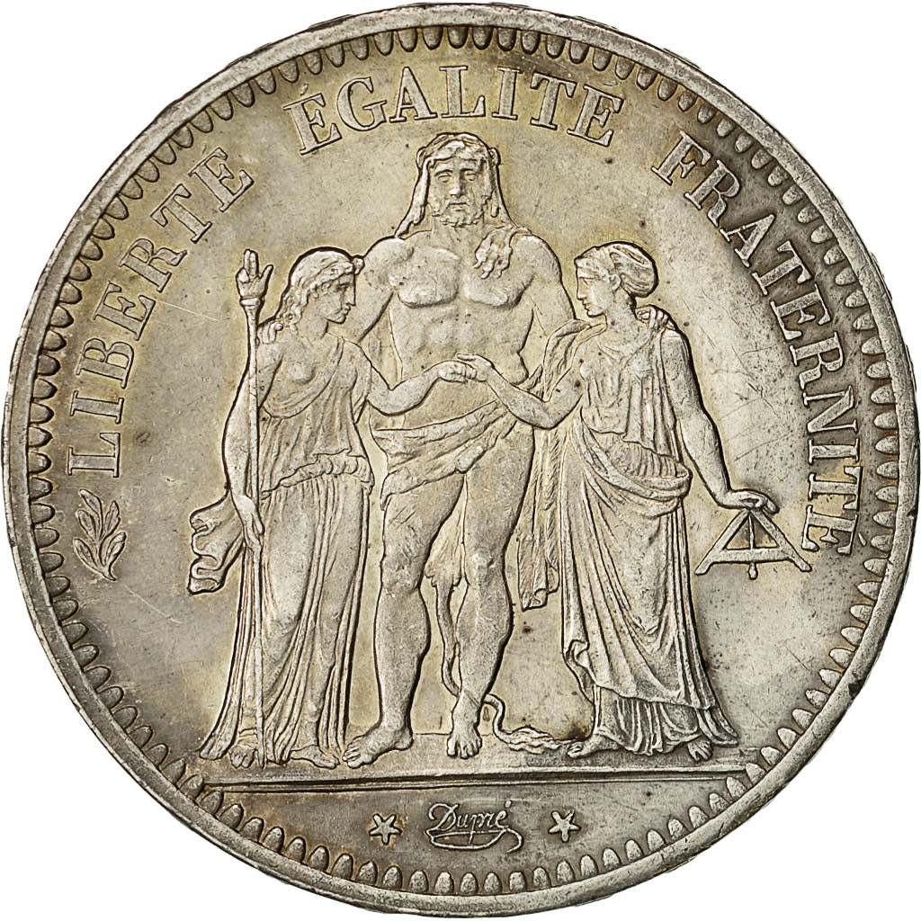 Coin, France, Hercule, 5 Francs, 1848, Paris, AU(55-58), Silver, KM:756.1