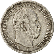 Coin, German States, PRUSSIA, Wilhelm I, 5 Mark, 1875, Hannover, EF(40-45)