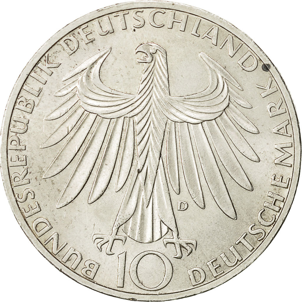Coin, GERMANY - FEDERAL REPUBLIC, 10 Mark, 1972, Munich, AU(50-53), Silver