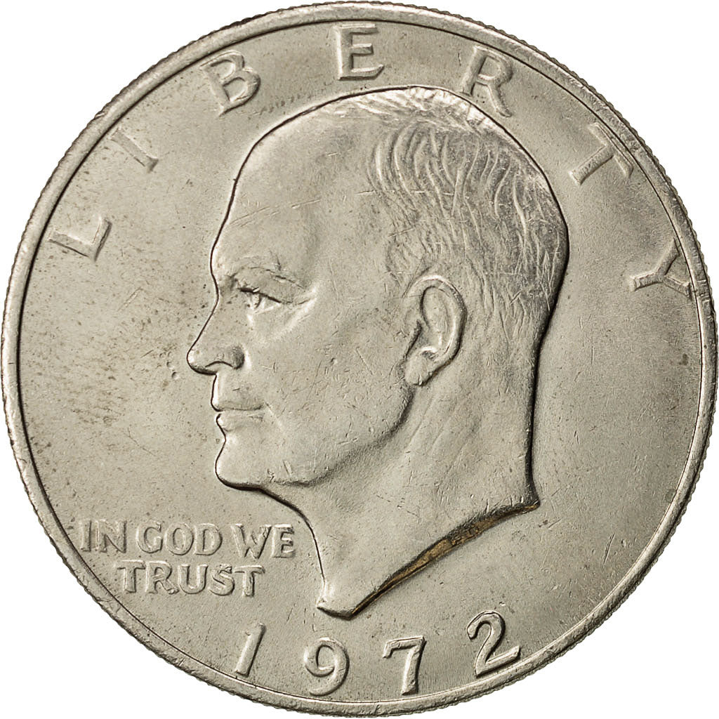Coin, United States, Eisenhower Dollar, Dollar, 1972, U.S. Mint, Philadelphia