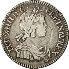 Coin, France, Louis XIV, 1/12 Écu à la mèche courte, 1/12 ECU, 10 Sols, 1644