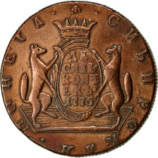 Moneda, RUSIA-SIBERIA, 10 Kopecks, 1775, Kolyvan, MBC, Cobre, KM:6