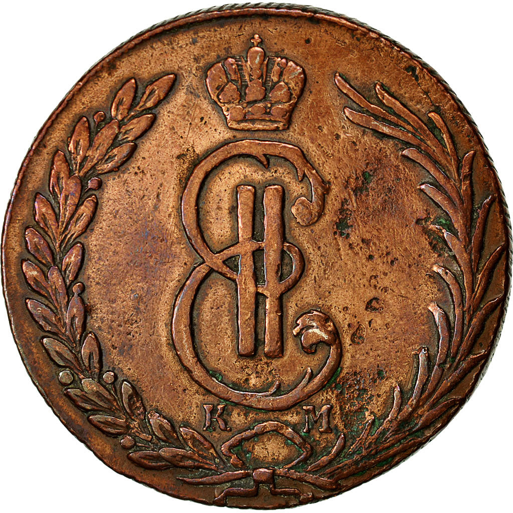 Moneta, RUSSIA-SIBERIA, 10 Kopecks, 1775, Kolyvan, BB, Rame, KM:6