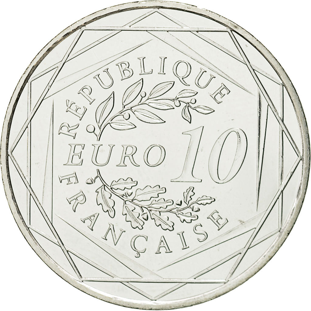 France, 10 Euro, 2012, MS(63), Silver, Gadoury:EU 516, KM:2073