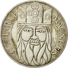 Coin, France, Charlemagne, 100 Francs, 1990, AU(55-58), Silver, KM:982