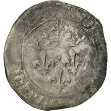 Moneda, Francia, Louis XI, Gros de Roi, Perpignan, BC, Plata, Duplessy:548