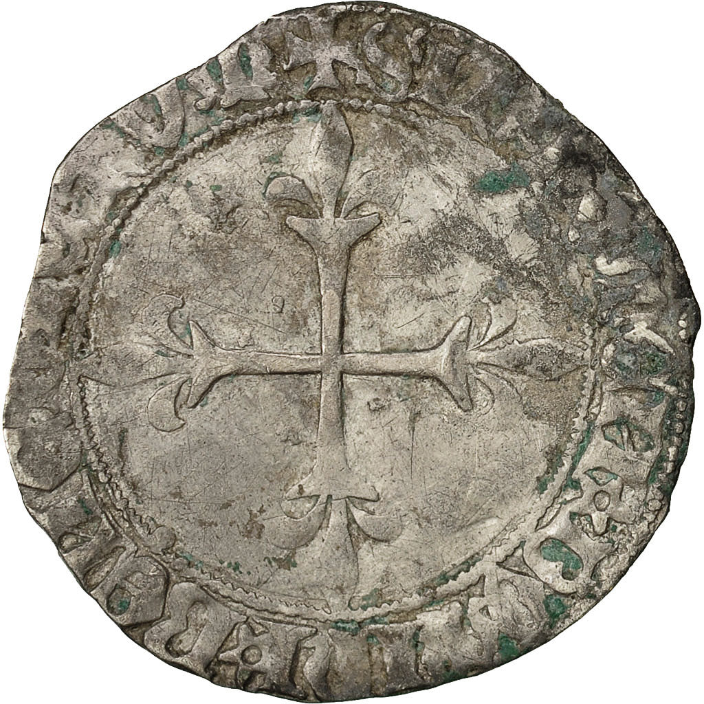 Moneda, Francia, Louis XI, Gros de Roi, Tournai, BC+, Plata, Duplessy:548