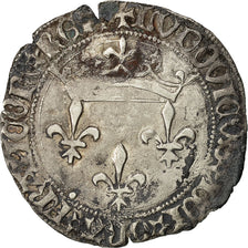 Moneda, Francia, Louis XI, Gros de Roi, Tournai, BC+, Plata, Duplessy:548