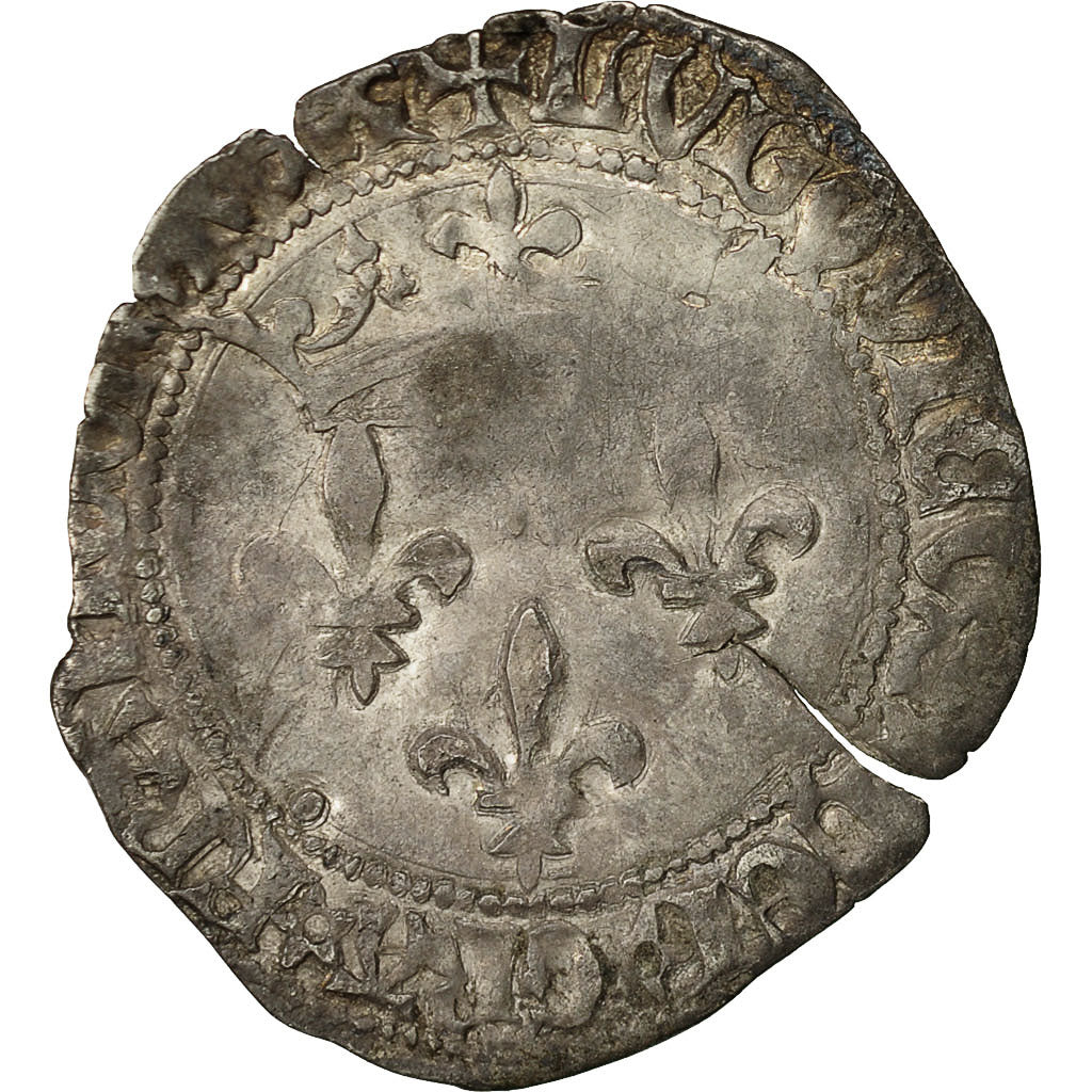 Moneda, Francia, Louis XI, Gros de Roi, Tournai, BC+, Plata, Duplessy:548