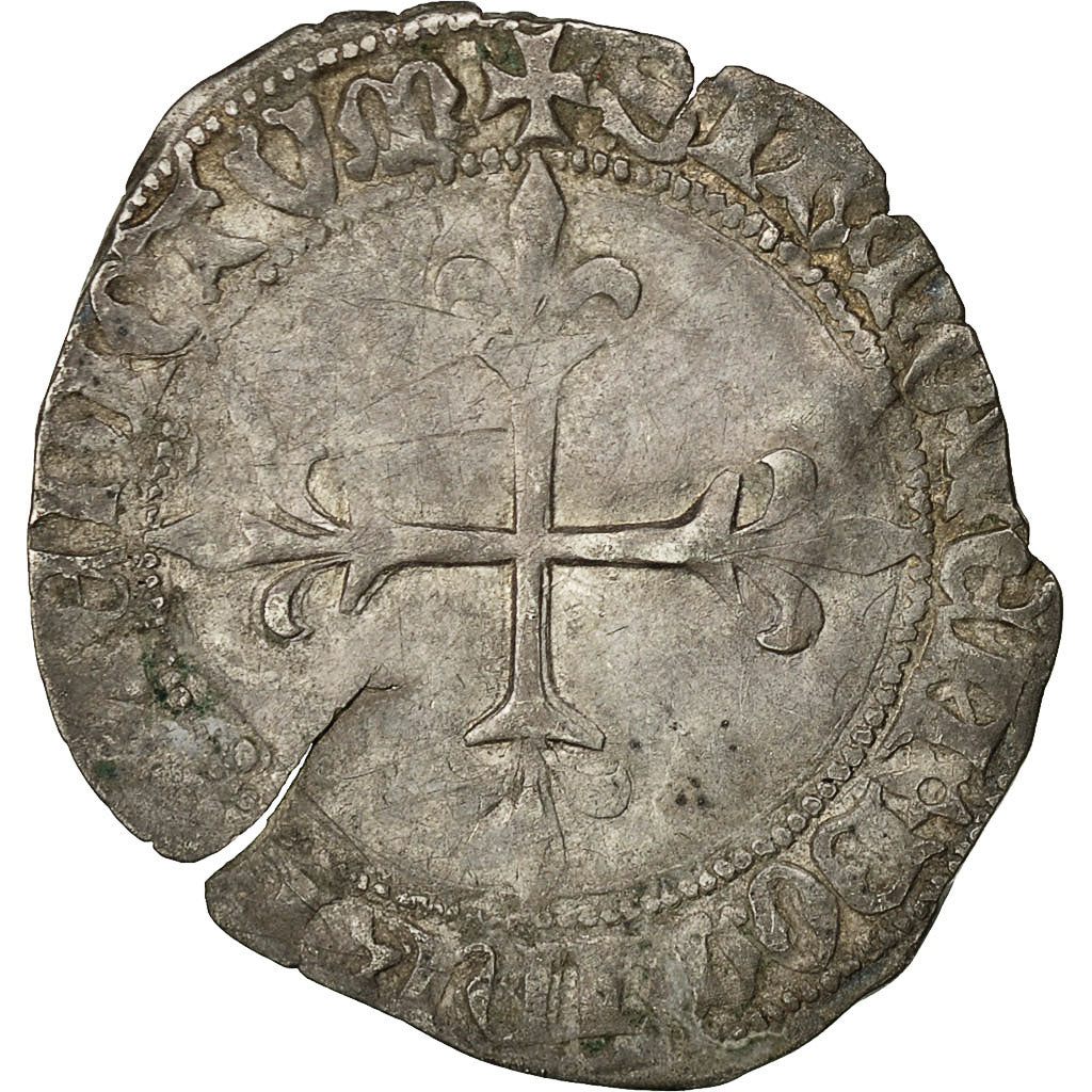 Moneda, Francia, Louis XI, Gros de Roi, Tournai, BC+, Plata, Duplessy:548