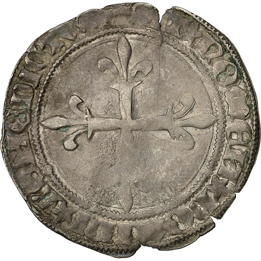 Moneta, Francia, Louis XI, Gros de Roi, Tournai, MB+, Argento, Duplessy:548