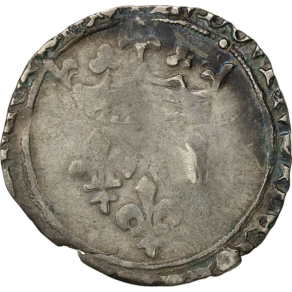 Moneda, Francia, Louis XI, Gros de Roi, Montpellier, BC, Plata, Duplessy:548