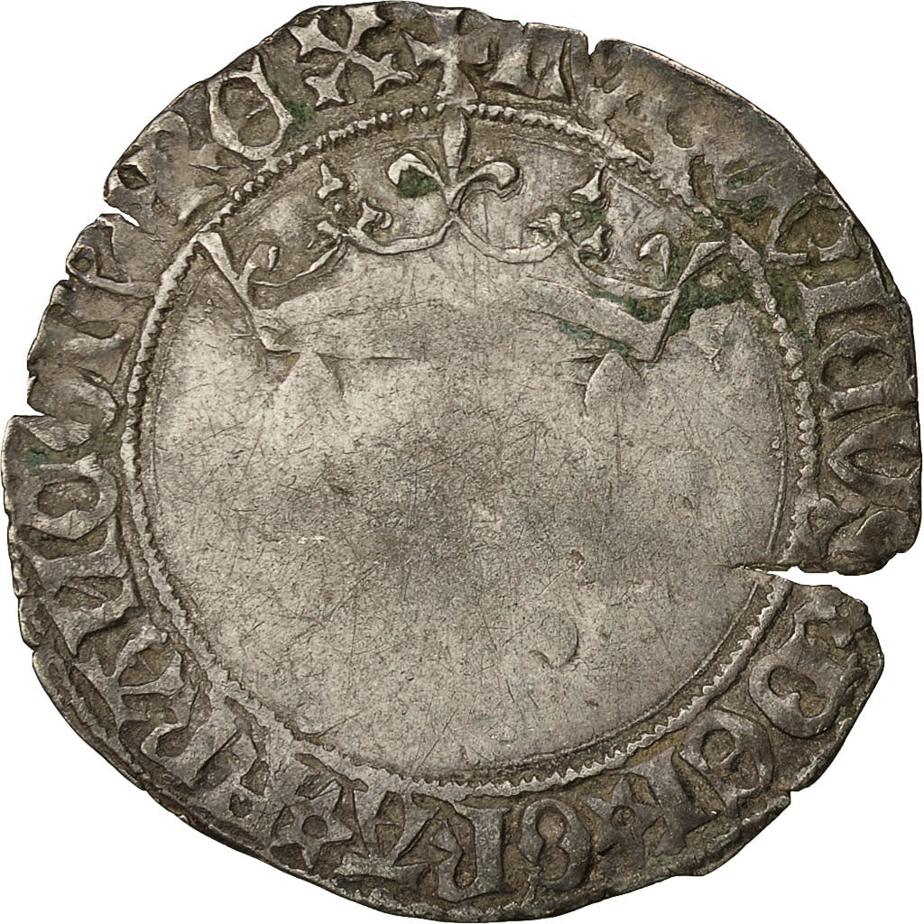 Münze, Frankreich, Louis XI, Gros de Roi, Tournai, SGE+, Silber, Duplessy:548