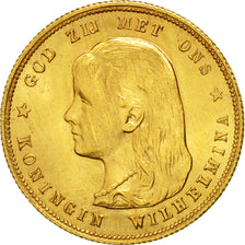 Coin, Netherlands, Wilhelmina I, 10 Gulden, 1897, AU(55-58), Gold, KM:118