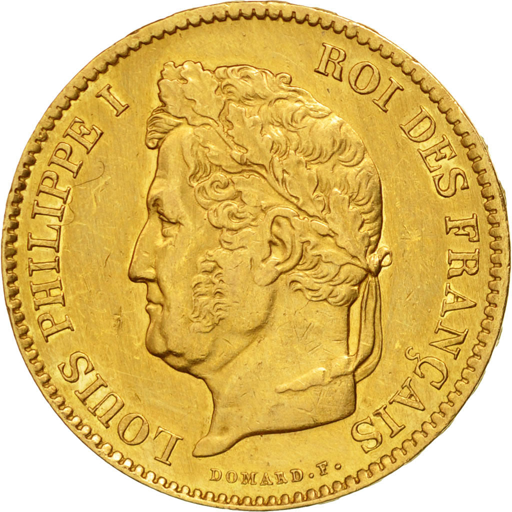Moneta, Francia, Louis-Philippe, 40 Francs, 1831, Paris, BB+, Oro, KM:747.1