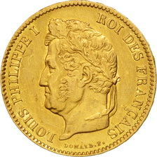 Moneda, Francia, Louis-Philippe, 40 Francs, 1831, Paris, MBC+, Oro, KM:747.1