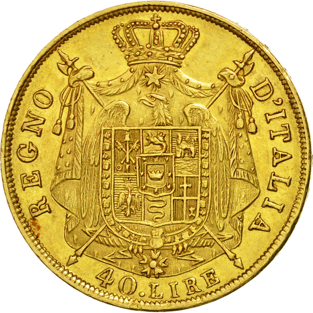 Coin, ITALIAN STATES, KINGDOM OF NAPOLEON, Napoleon I, 40 Lire, 1814, Milan