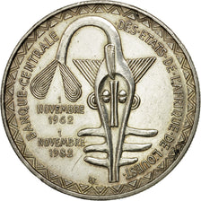 Coin, West African States, 5000 Francs, 1982, AU(50-53), Silver, KM:11
