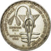 Coin, West African States, 5000 Francs, 1982, AU(50-53), Silver, KM:11