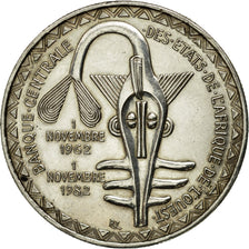 Coin, West African States, 5000 Francs, 1982, AU(50-53), Silver, KM:11