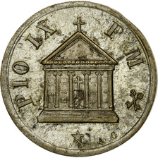 Munten, Italiaanse staten, PAPAL STATES-GAETA, 10 Baiocchi, 1848, Gaeta, PR+