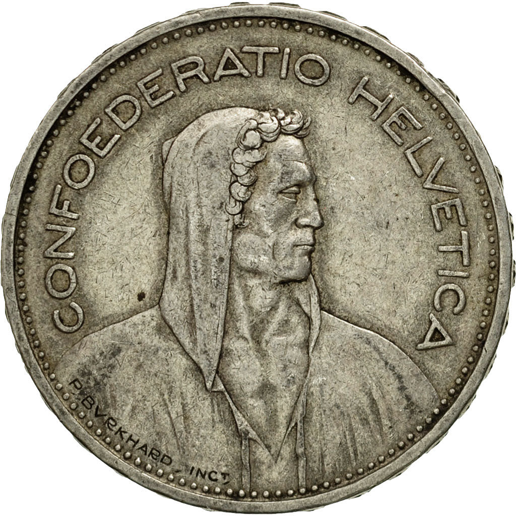 Coin, Switzerland, 5 Francs, 1932, Bern, EF(40-45), Silver, KM:40