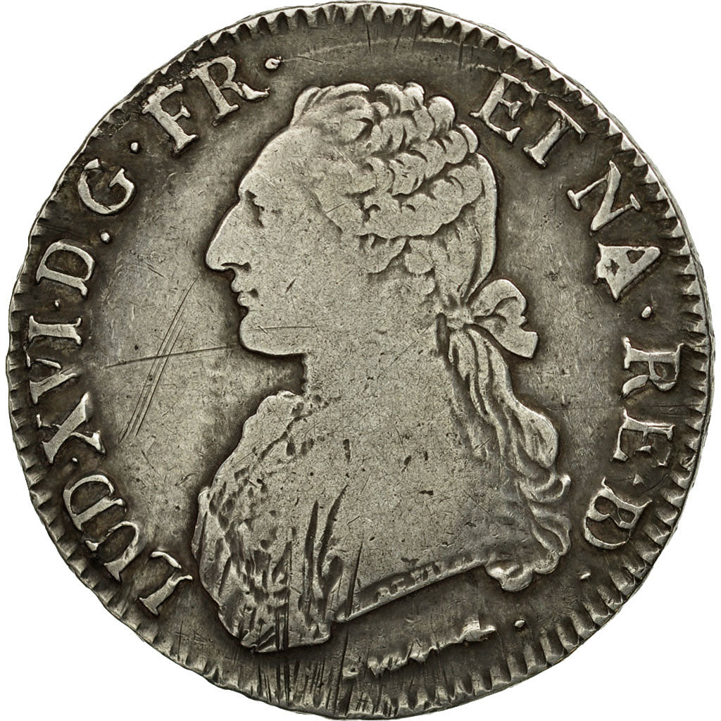 Moneta, Francia, Louis XVI, Écu de Béarn aux branches d'olivier, Ecu, 1778