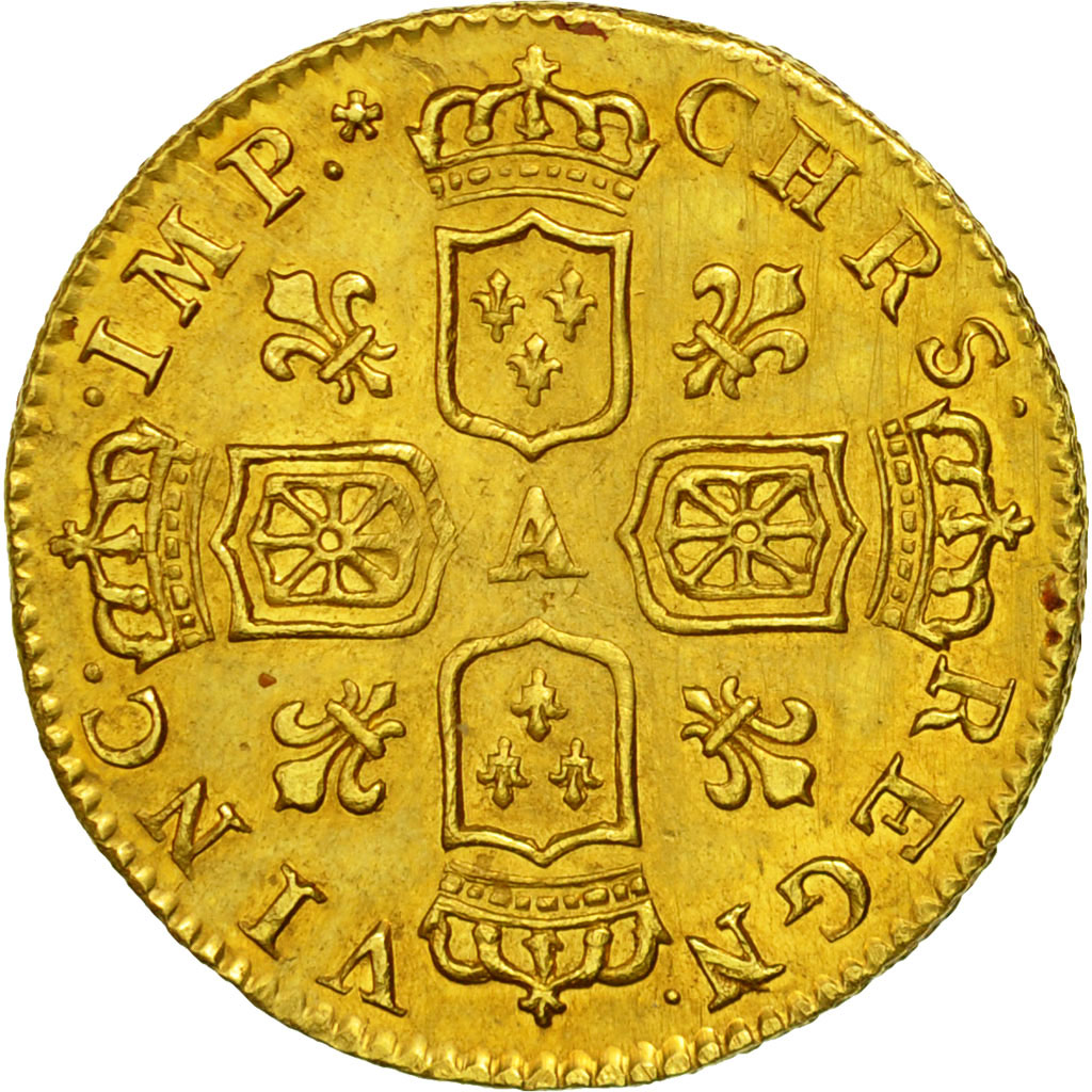 Coin, France, Louis XV, Louis d'Or, 1717, Paris, AU(55-58), Gold, KM:430.1