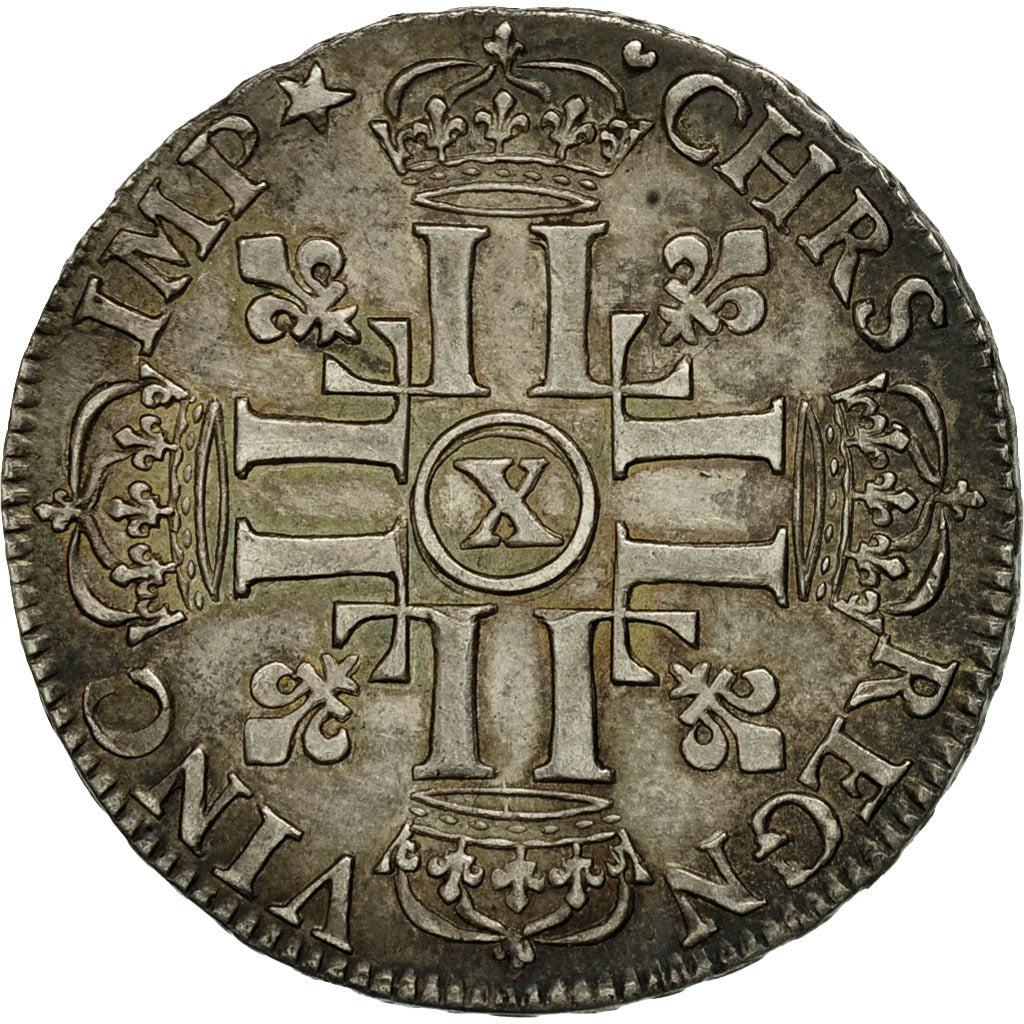 Coin, France, Louis XIV, 1/2 Écu aux 8 L, 1/2 Ecu, 1690, Amiens, AU(50-53)
