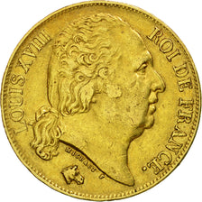 Coin, France, Louis XVIII, Louis XVIII, 20 Francs, 1817, Paris, EF(40-45), Gold