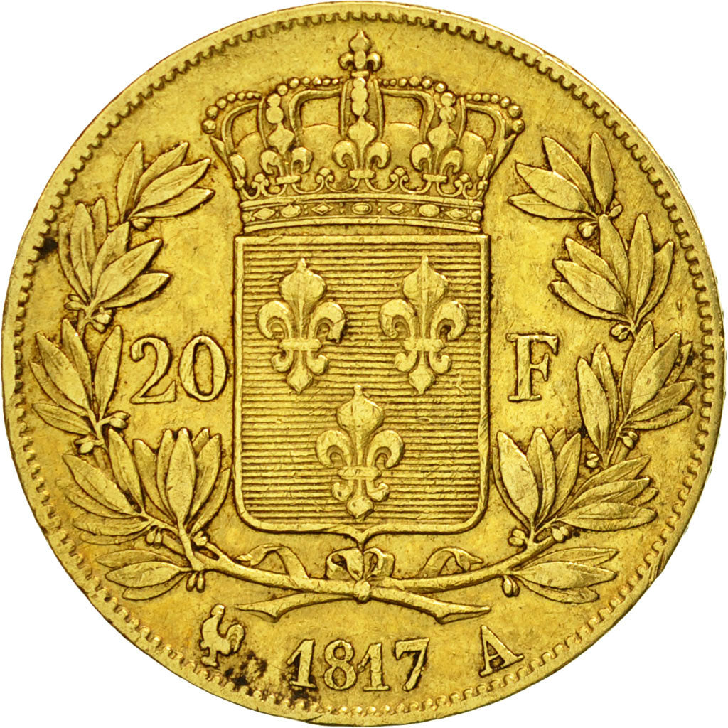 Coin, France, Louis XVIII, Louis XVIII, 20 Francs, 1817, Paris, EF(40-45), Gold