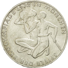 Monnaie, République fédérale allemande, 10 Mark, 1972, Hambourg, SUP, Argent